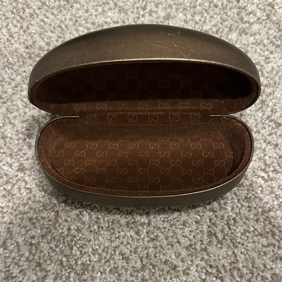 Gucci GG Metallic Brown Sunglasses Case - Picture 1 of 2